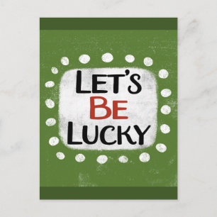 Låt oss Lucky-vykort Vykort