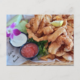Låt oss Lunch! Florida Grouper Finger Vykort