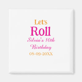 Låt oss lycklig 10-årsdag för att lägga till namn- magnet