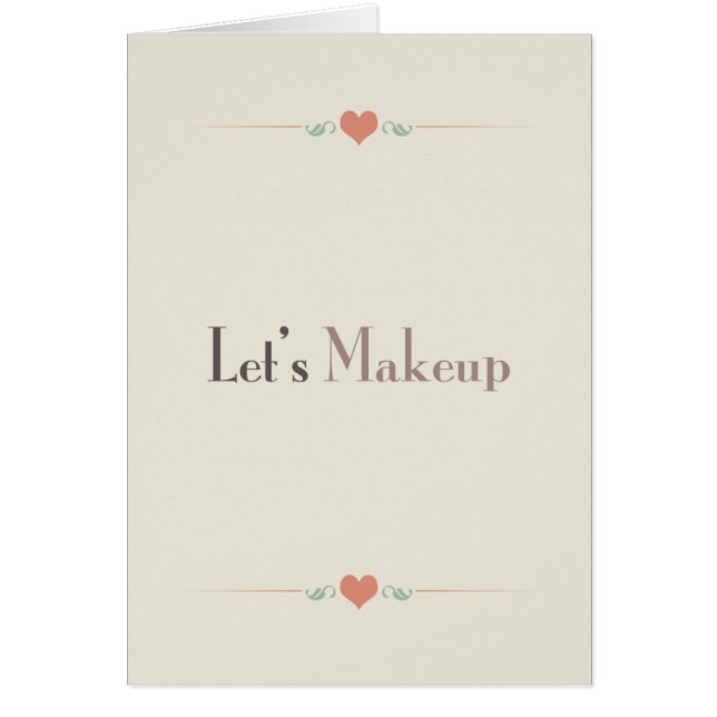 Låt oss Makeup Hälsningskort (Framsidan)