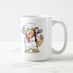 Låt oss mat med kattkock kaffemugg