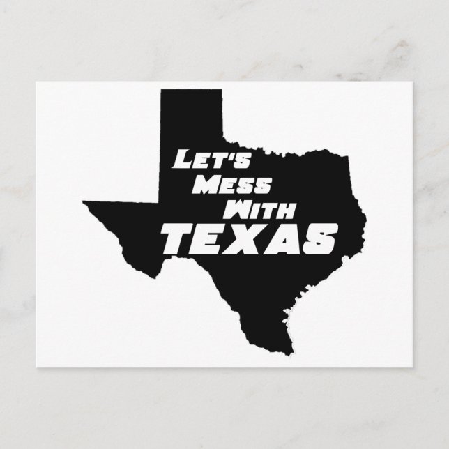 Låt oss  med Texas Black Vykort (Framsida)