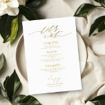 Låt oss menykortet Bröllop för Chic Eat  för plåt Meny<br><div class="desc">Ett enkelt menykort för calligraphy bröllop i chic. Jag erbjuder en kostnadsfri anpassningstjänst. Om du har några frågor eller speciella förfrågningar kan du kontakta mig.</div>