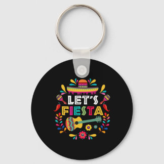 Låt oss Mexikansk Fiesta Cinco De Mayo Party Färgg Nyckelring