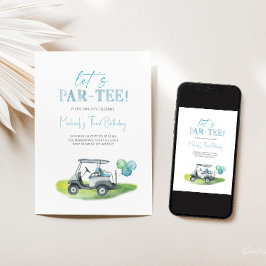 Låt oss Mini Golf Boy Birthday-inbjudan till borgm Inbjudningar