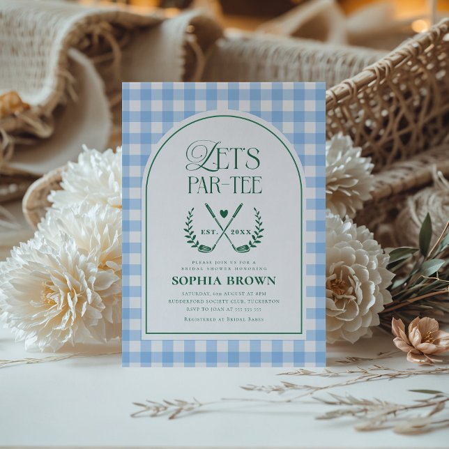 Låt oss Modern Golf-Möhippa i Par-Tee Inbjudningar (Skapare uppladdad)