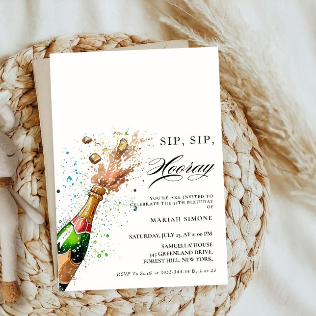 Låt oss Möhippan Toast Rosa Champagne Flaska Inbjudningar (Skapare uppladdad)