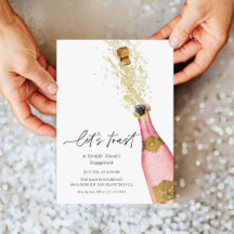 Låt oss Möhippan Toast Rosa Champagne Flaska