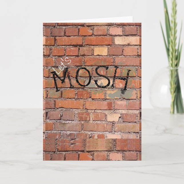 Låt oss Mosh grafittifödelsedagkortet Kort (Framsida)