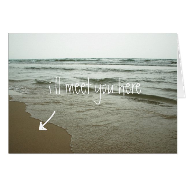 Låt oss Möte här Hälsningskort (Framsidan Horizontal)