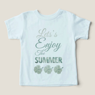 Låt oss njuta av sommarens tropiska hibiskusblomma t shirt