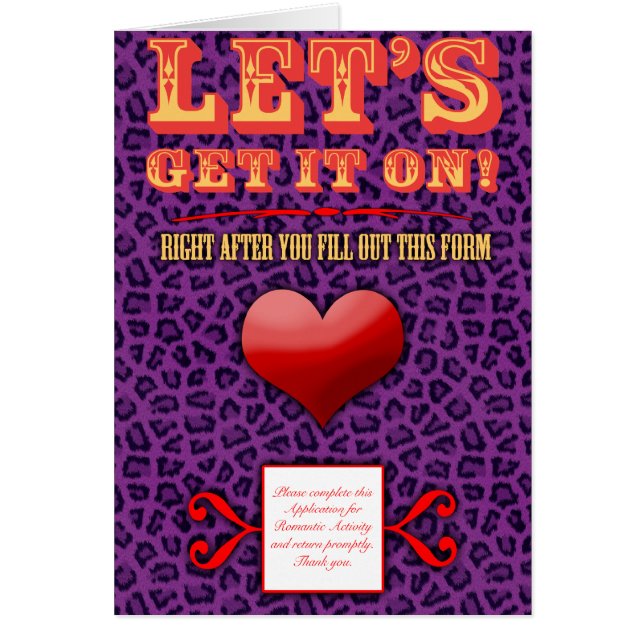 Låt oss på! hälsningskort (Framsidan)