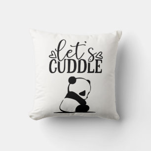 Låt oss panda med citerade panda kudde