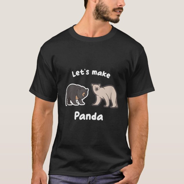 Låt oss Panda Vild Panda Bamboo T Shirt (Framsida)