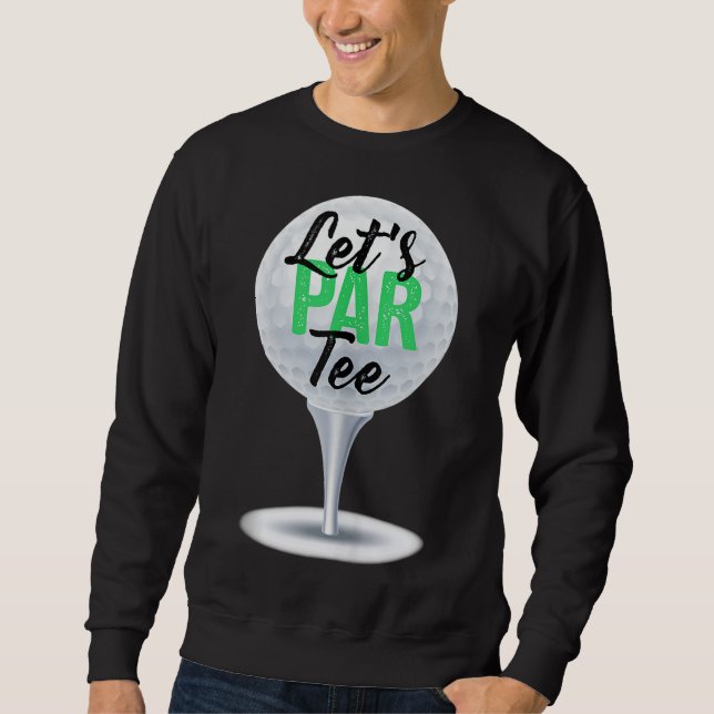 Låt oss Par Funny Golf for Golfer Par(2) Lång Ärmad Tröja (Framsida)