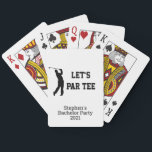 Låt oss Par Tee Anpassad Golf Bachelor-fest Casinokort<br><div class="desc">Denna design skapades med hjälp av digital konst. Den kan anpassas i det medföljande området eller anpassas ytterligare genom att välja alternativet "Klicka för att anpassa ytterligare" och ändra namn, initialer eller ord. Du kan också ändra textens färg och stil eller ta bort texten för en design med endast bild....</div>