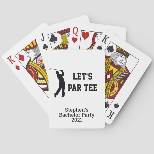 Låt oss Par Tee Anpassad Golf Sängkammarfest Casinokort (Baksidan)