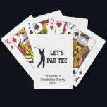 Låt oss Par Tee Anpassningsbar Golf Bachelor Party Casinokort<br><div class="desc">Den här designen har skapats genom digital grafik. Det kan vara personlig i området att tillhandahålla eller anpassa genom att klicka för att anpassa ytterligare alternativ och ändra namn, initialer eller ord. Du kan också ändra texten färg och stil eller ta bort texten för en bilddesign. Kontakta mig på colorflowcreations@gmail.com...</div>