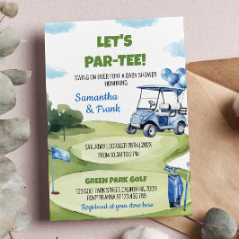 Låt oss Par-Tee Classic Golf Boy Party Baby Shower Inbjudningar
