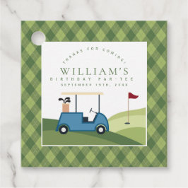 Låt oss Par Tee Golf Argyle Mönster första födelse Gåvor Etiketter