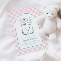 Låt oss Par-Tee Preppy Golf Girl Baby Shower