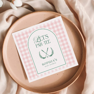 Låt oss Par-Tee Preppy Golf Girl Baby Shower Pappersservett