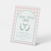 Låt oss Par-Tee Preppy Golf Girl Baby Shower-skylt