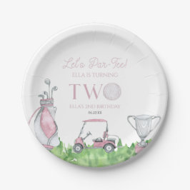 Låt oss Par-Tee Rosa Golf 2:a födelsedagen Party