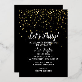 Låt oss Party Confetti på den svarta Födelsedagsfe