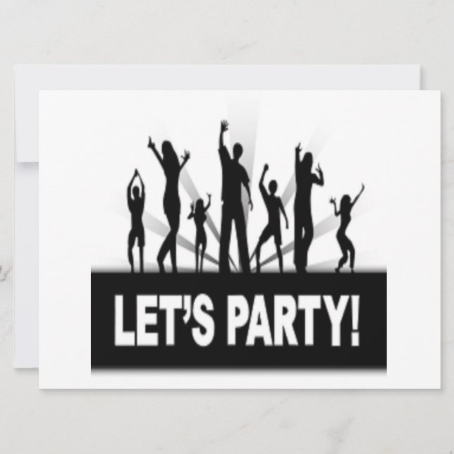 ’LÅT OSS PARTY’ DANCERS INBJUDNINGAR (Framsida)