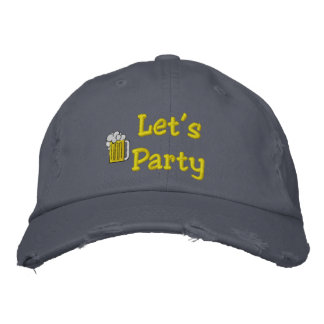 Låt oss Party Embroized Hat Broderad Keps