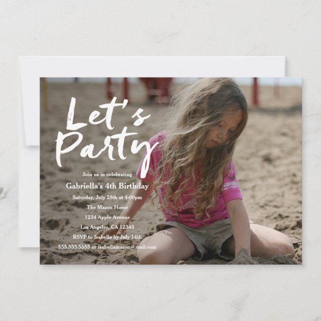 Låt oss Party| Inbjudan till fotopart (Framsida)