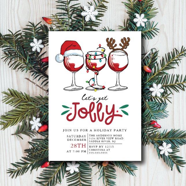 Låt oss Party-inbjudan till Jolly-juljacka Inbjudningar (Skapare uppladdad)
