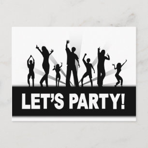 Låt oss Party Inbjudan Vykort