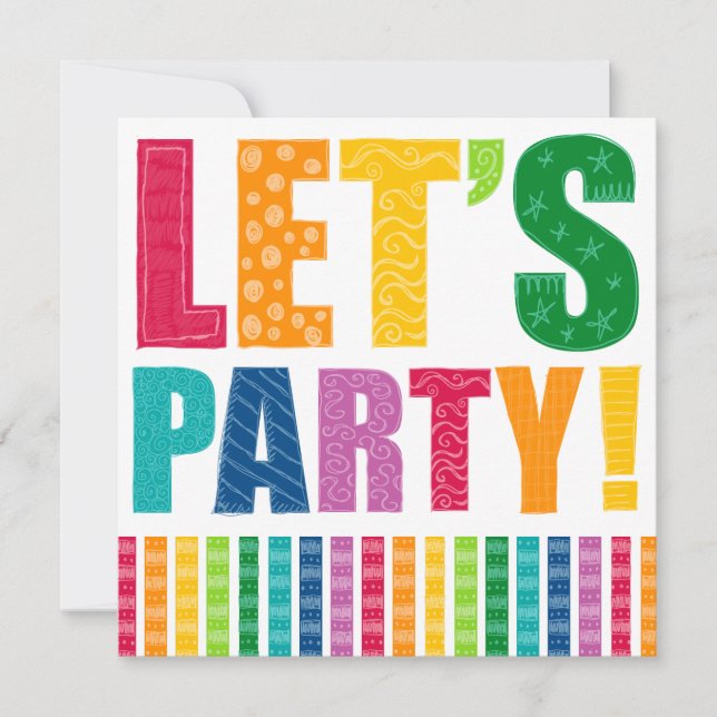 Låt oss Party! Inbjudningar (Framsida)