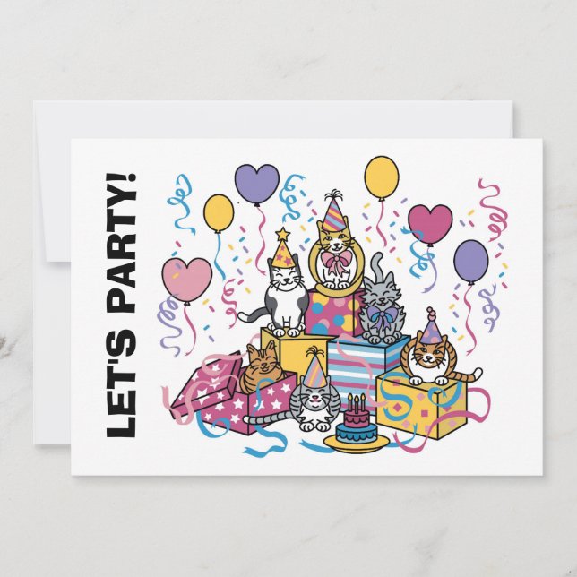 Låt oss Party! Inbjudningar (Framsida)