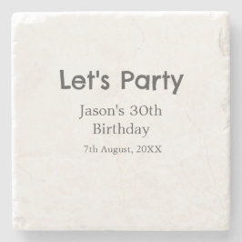 Låt oss party lycklig 30års födelsedag, enkel gråt stenunderlägg