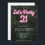 Låt oss Party Modern Neon 21:a födelsedag Inbjudningar<br><div class="desc">Låt oss Party Modern Neon 21:a födelsedagsinbjudan</div>
