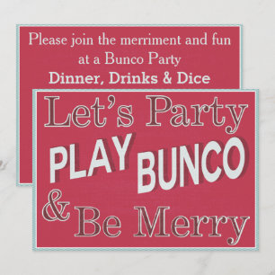 Låt oss Party och Play Bunco Inbjudningar