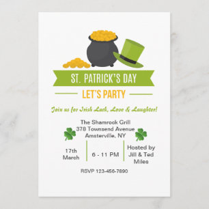 Låt oss Party på St. Patrick-Day-inbjudan Inbjudningar