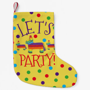Låt oss Party Rainbow Donkey Piñata Firande Liten Julstrumpa