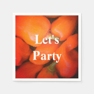 Låt oss Party Roligt, sommarpaprika Picnic Orange  Pappersservett
