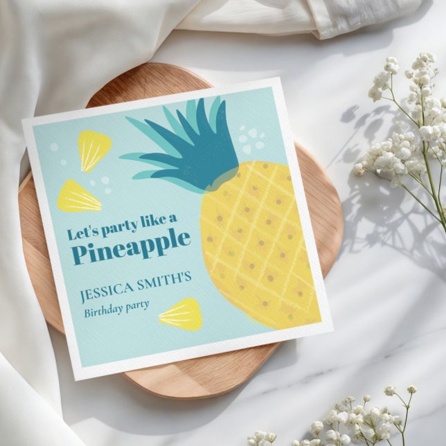 Låt oss Party som ananas Pappersservett (Get ready to turn up the heat on your party with this vibrant and fresh design.)