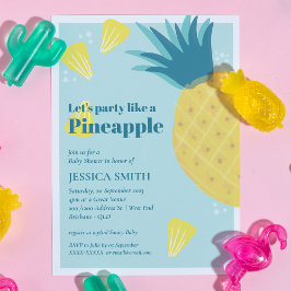 Låt oss Party som en ananas babystötare Inbjudningar
