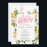 Låt oss Party Trendig Typografi 40:e födelsedagen Inbjudningar<br><div class="desc">En färglös och festlig inbjudan till blommigt i vår börjar med Låt oss Party! Tvåtonstypografin i rosa kompletterar de rosa blommorna i ram. Humle från gult ge i en vibe från vår. Djup grönt löv och löv i det botaniska ram. Modern och enkel design anger tonen för en avslappnad och...</div>