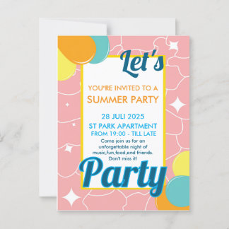 låt oss party vykort