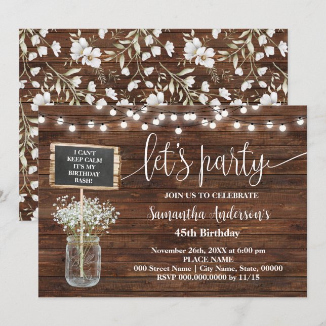 Låt oss Party Westernare vid alla åldrar Spara Datumet (Fram/baksida)