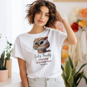 Låt oss Pawty! Cute Cat 2:a födelsedag Party T Shirt