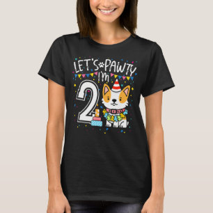 Låt oss Pawty I är 2:a födelsedagsföreningsfamilje T Shirt