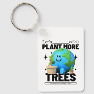 Låt oss Plant more Träd Nyckelring